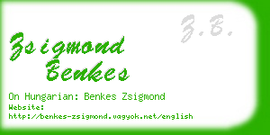 zsigmond benkes business card